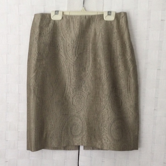 Linda Allard Ellen Tracy Skirt size P8 color Champagne lined inside. #431 - Picture 1 of 8
